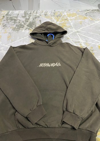 Kahverengi Kapüşonlu Oversize Sweatshirt - Görsel 2