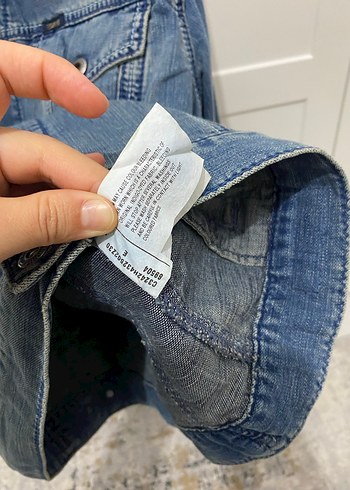 Esprit Düğmeli Mavi erkek Kot Ceket - Görsel 3