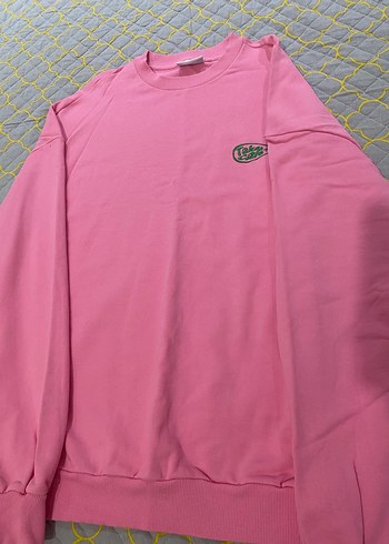 Orjinal marka Pembe Kadın Sweatshirt, Bisiklet Yaka, Rahat Kesim - Görsel 5
