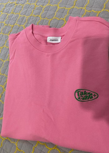 Orjinal marka Pembe Kadın Sweatshirt, Bisiklet Yaka, Rahat Kesim - Görsel 6