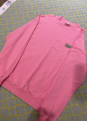 Orjinal marka Pembe Kadın Sweatshirt, Bisiklet Yaka, Rahat Kesim - Görsel 4