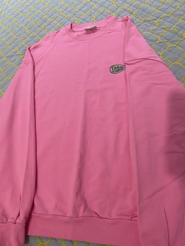 Orjinal marka Pembe Kadın Sweatshirt, Bisiklet Yaka, Rahat Kesim - Görsel 5