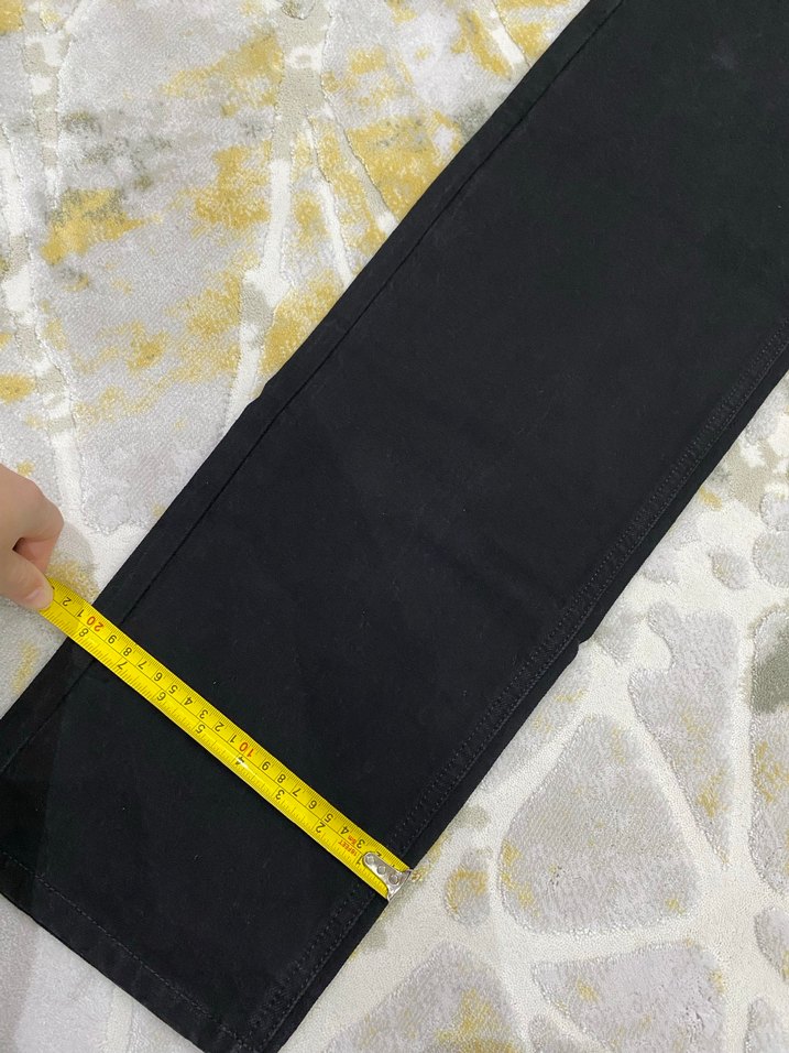 Orjinal Siyah Fermuarlı erkek jean Pantolon - Görsel 5