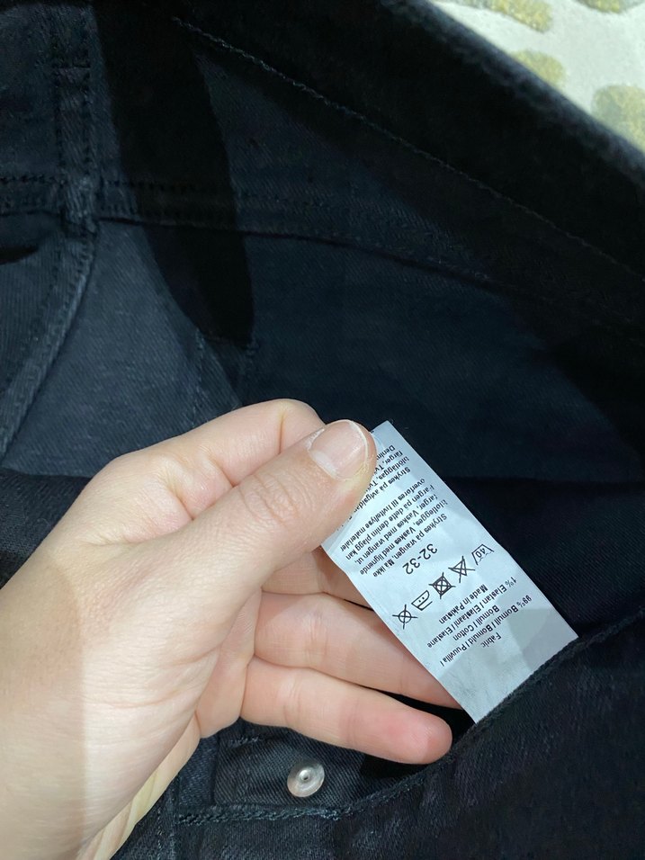 Orjinal Siyah Fermuarlı erkek jean Pantolon - Görsel 2