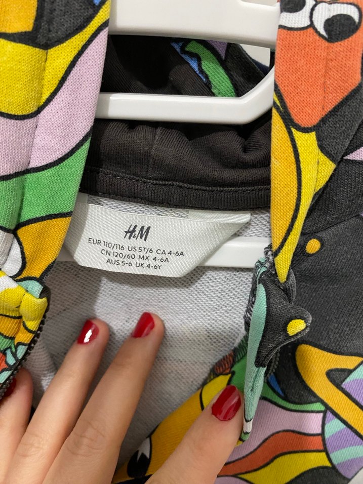 H&M fermuarlı hırka ve kapüşonlu sweatshirt - Görsel 2