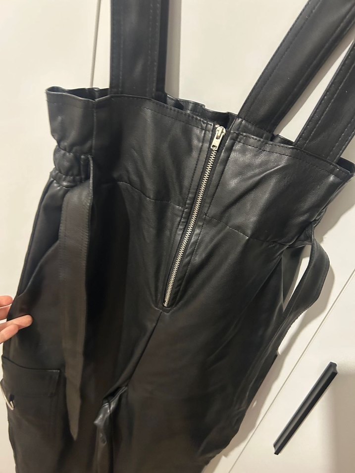 Siyah Deri tulum - Görsel 3