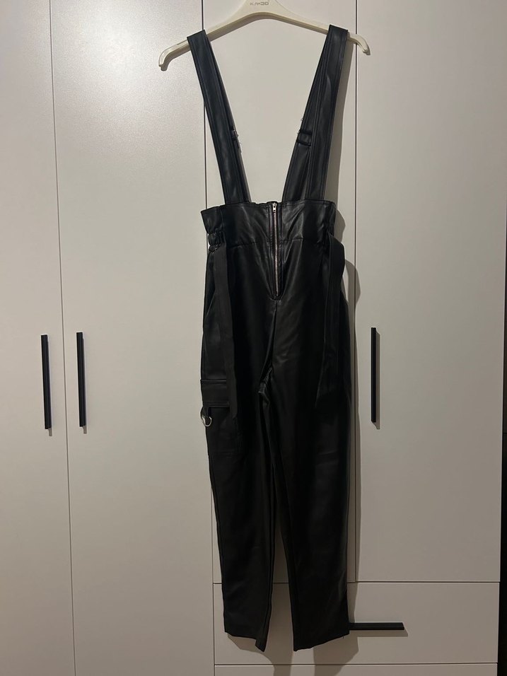 Siyah Deri tulum - Görsel 2