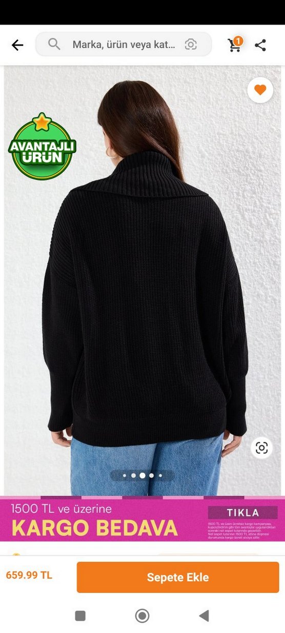 Siyah Fermuarlı Kadın Denim Ceket - Görsel 3