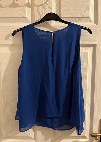 Mavi Kolsuz Salaş Midi Bluz - Görsel 2