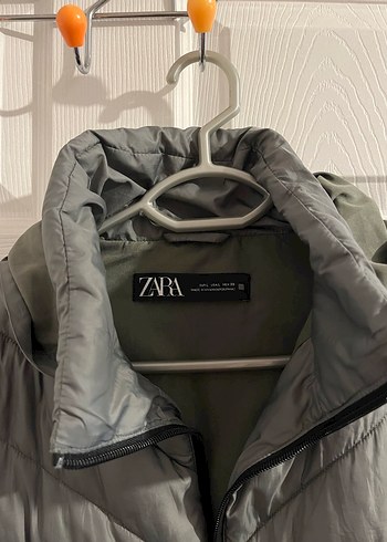 ZARA Gri Kısa Fermuarlı Kadın Mont - Görsel 3