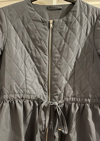 Gri Kemerli Kadın Ceket - Görsel 6