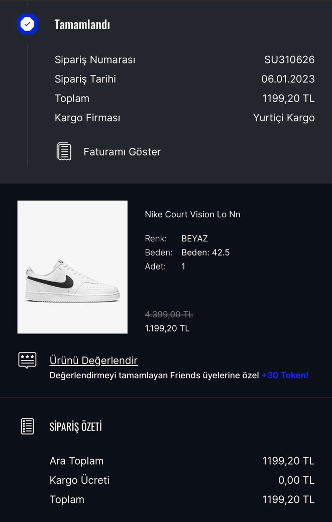 Nike Court Vision Sneaks Up tan alınma - Görsel 2