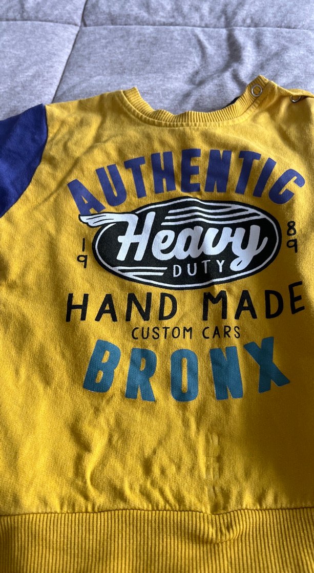 Erkek Çocuk Sarı Renkli Baskılı Sweatshirt - Görsel 2