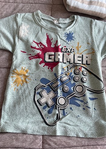 Erkek Çocuk Yeşil Baskılı Kısa Kollu Tişört - Görsel 5