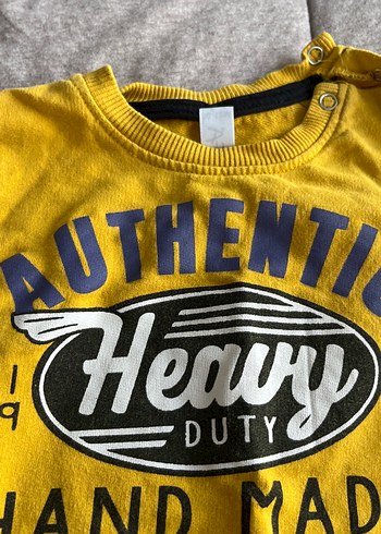 Erkek Çocuk Sarı Baskılı Uzun Kollu Sweatshirt - Görsel 2