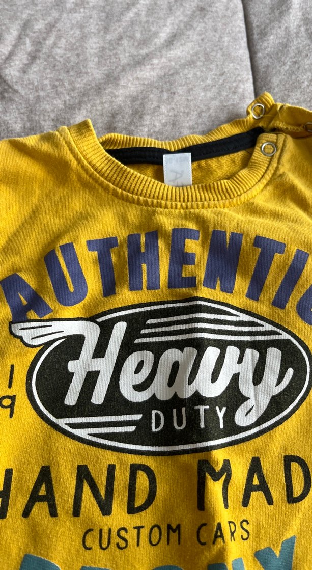 Erkek Çocuk Sarı Baskılı Uzun Kollu Sweatshirt - Görsel 2