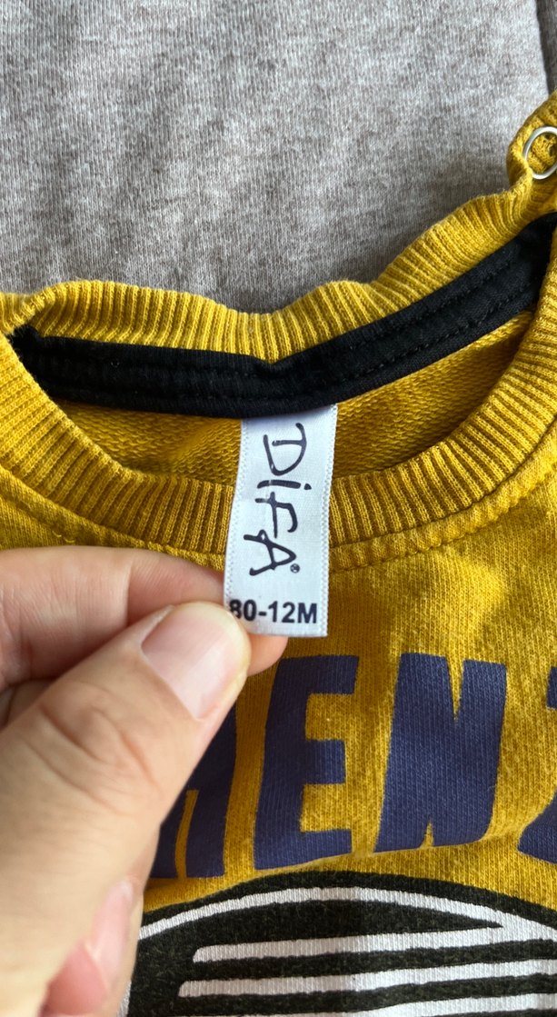 Erkek Çocuk Sarı Baskılı Uzun Kollu Sweatshirt - Görsel 3