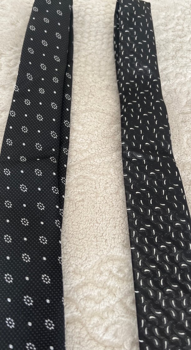 Erkek Siyah Minimalist İnce Kravat - Görsel 3