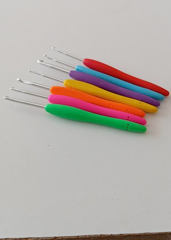 Renkli Tığ Seti, 7 Parça ... - Görsel 12
