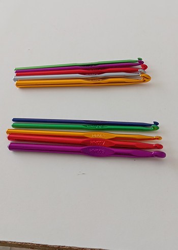 Renkli Alüminyum DERYA BAYKAL Tığ Seti.... - Görsel 9