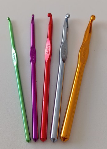 Renkli Alüminyum DERYA BAYKAL Tığ Seti.... - Görsel 2