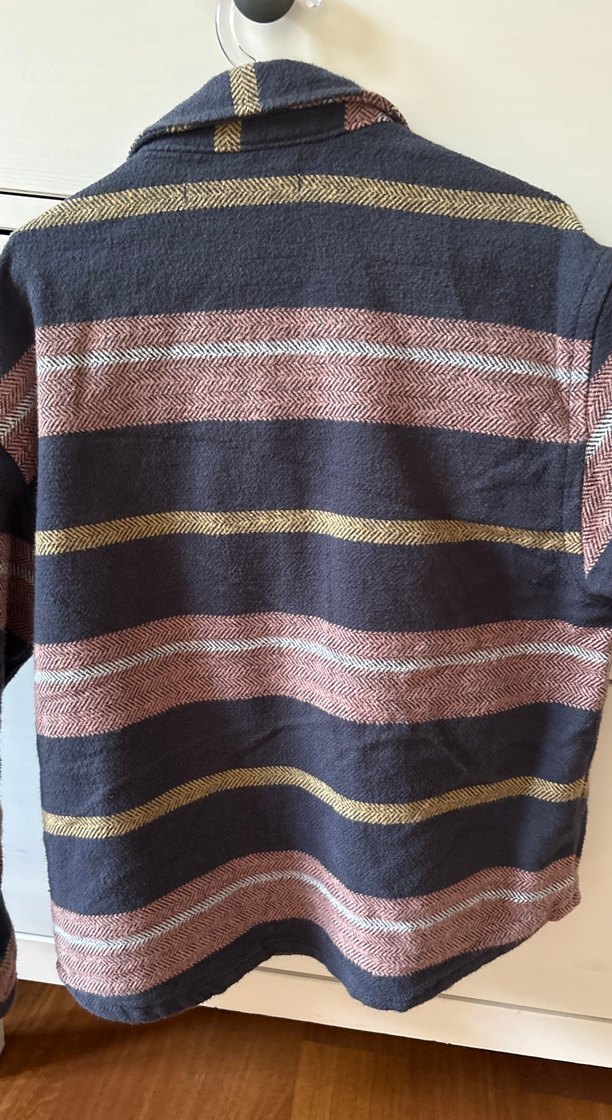 Düğmeli Çizgili Erkek çocuk  Gömlek ceket - Görsel 2