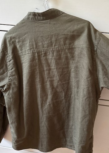 Düğmeli Keten çocuk  Gömlek - Görsel 4