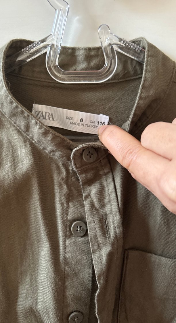 Düğmeli Keten çocuk  Gömlek - Görsel 2