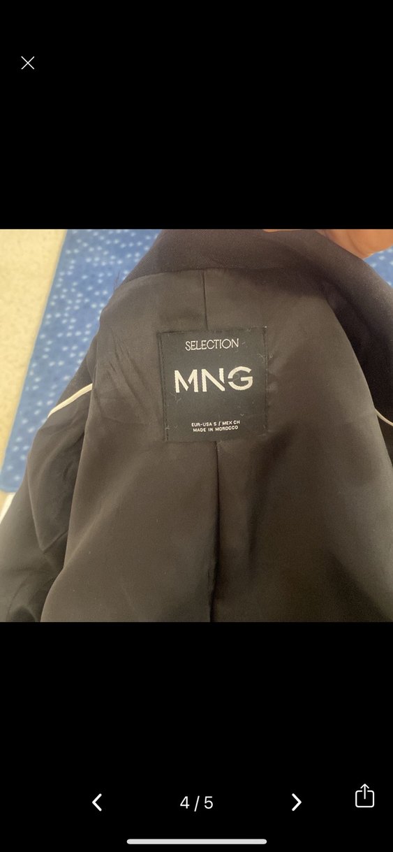 Siyah Kadın Düğmeli Ofis Blazeri - Görsel 2