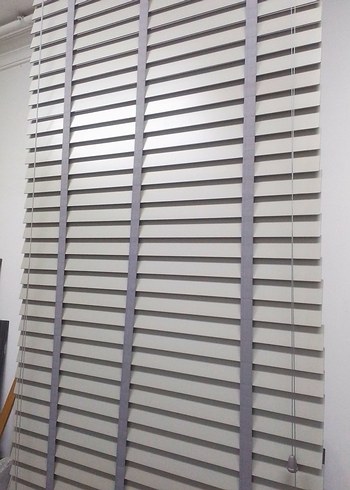 2 adet gri renk ahşap jaluzi - Görsel 7
