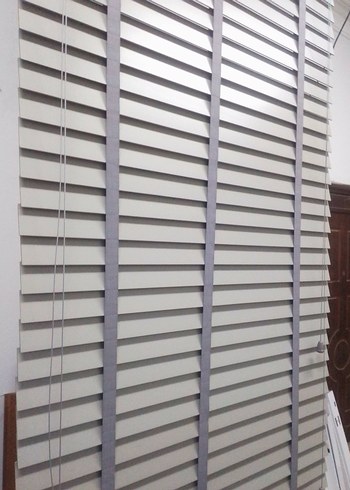 2 adet gri renk ahşap jaluzi - Görsel 5