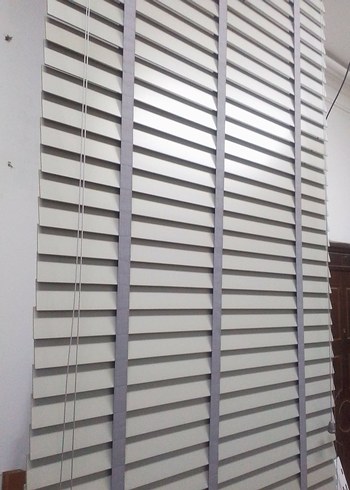 2 adet gri renk ahşap jaluzi - Görsel 8