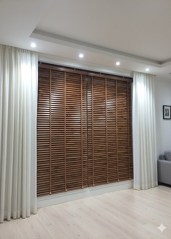 Bej Çizgili Modern Perde - Görsel 3