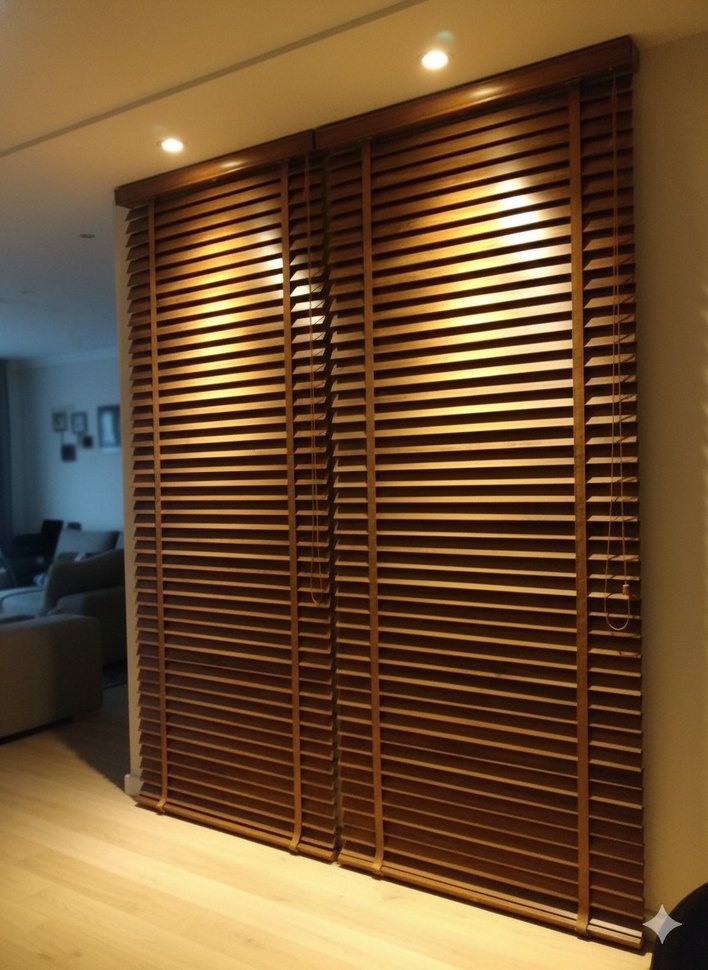 Bej Çizgili Modern Perde - Görsel 2