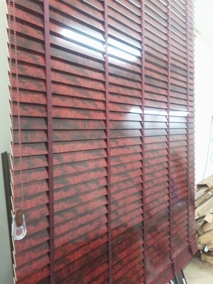 Bordo desenli jaluzi perde - Görsel 5