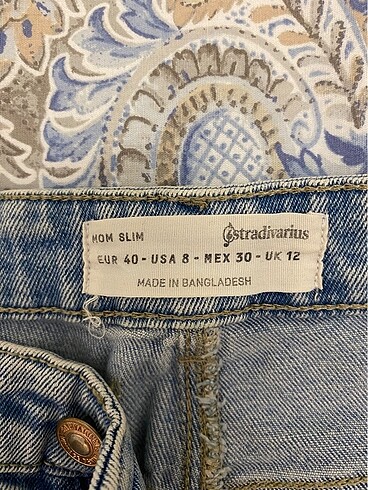 40 Beden mavi Renk Stradivarius jean