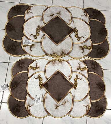 Banyo paspas takımı 2li Set dot kaymaz taban
