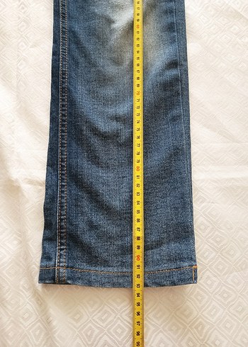 32 Beden Düşük bel, Düz Kesim Kadın Kot Pantolon