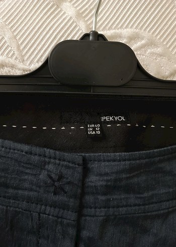 40 Beden lacivert ipekyol keten Kadın Pantolon