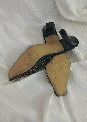 Boncuk ve metal zımba detaylı  sivri burun kadın Terlik - Görsel 7