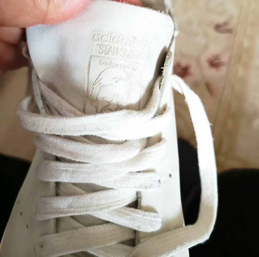 ekru renk Adidas stan Smith Kadın Spor Ayakkabı - Görsel 5