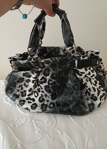 Beden çeşitli Renk vintage tarz leopar desenli kol çantası