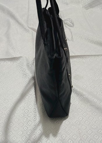 vintage metal zımba Detaylı Siyah Deri Kadın kol Çantası - Görsel 4