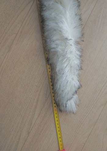 vintage şık tarz beyaz peluş yaka Kürkü - Görsel 3