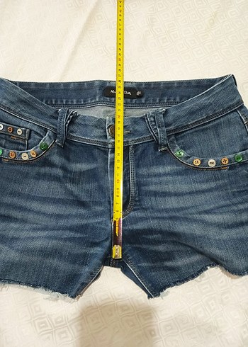 Düşük bel mini Kadın Denim Şort - Görsel 6