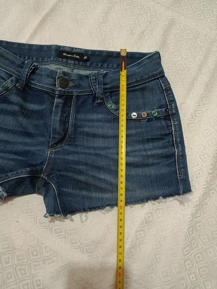 Düşük bel mini Kadın Denim Şort - Görsel 5