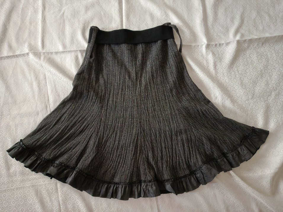 vintage tarz Kadın Midi fırfırlı etek - Görsel 3