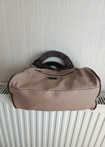 vintage tarz bej Deri Kadın kol Çanta - Görsel 4