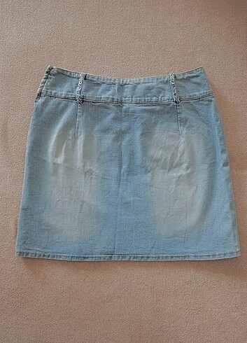 Twist Vintage pul ve boncuk işlemeli mini etek