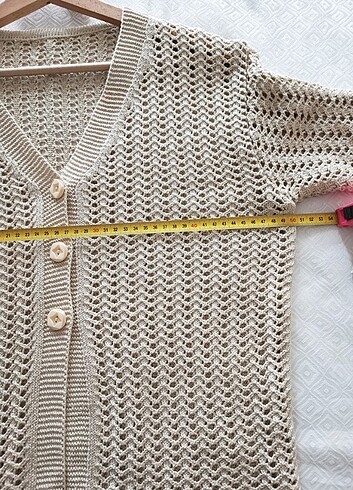 xl Beden Vintage ajurlu merserize hırka